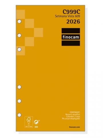 RECAMBIO AGENDA ANUAL (2026) CATALAN FINOCAM C999C