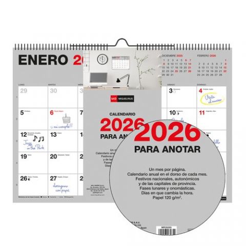 CALENDARIO (2026) MIQUELRIUS PARED BASIC MENSUAL P