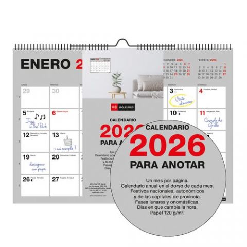CALENDARIO (2026) MIQUELRIUS PARED BASIC MENSUAL P