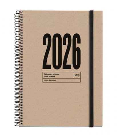 AGENDA ANUAL (2026) CATALAN MIQUELRIUS RECYCLED ES