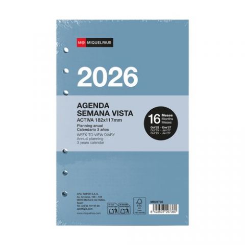 RECAMBIO AGENDA ANUAL (2026) MIQUELRIUS INTEGRAL A