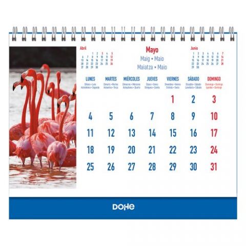 CALENDARIO (2026) DOHE SOBREMESA IMAGENES MENSUAL