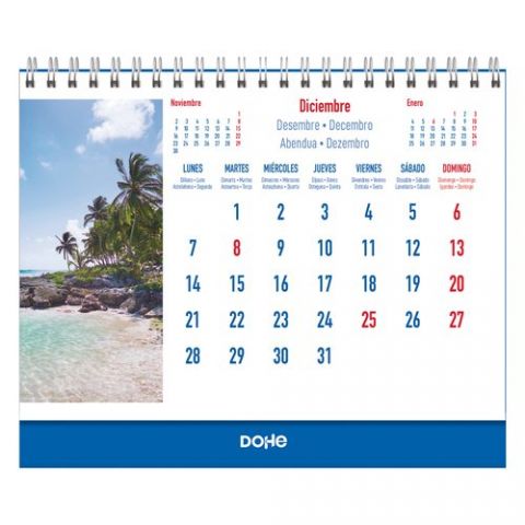 CALENDARIO (2026) DOHE SOBREMESA IMAGENES MENSUAL