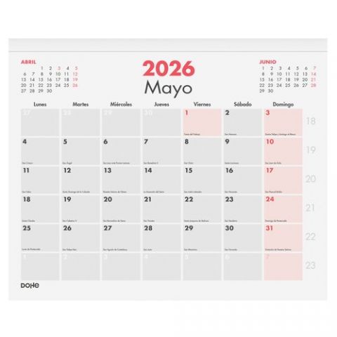 CALENDARIO (2026) DOHE FALDILLA DOHE MENSUAL NUMER