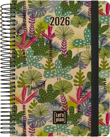 AGENDA ANUAL (2026) GRAFOPLAS NATURE ESPIRAL tapa