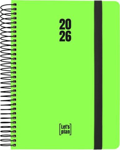 AGENDA ANUAL (2026) GRAFOPLAS NEON ESPIRAL tapa EX