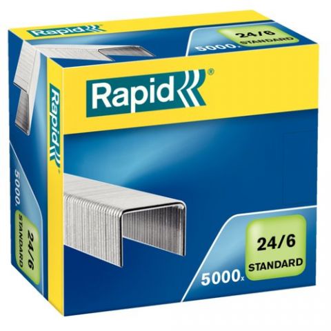 GRAPAS RAPID STANDARD 24/6 mm. GALVANIZADAS caja d