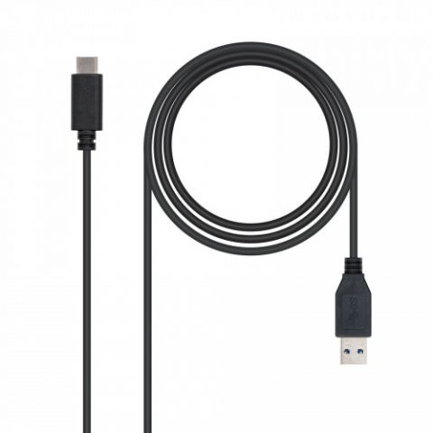 NANOCABLE CABLE USB 3.0. TIPO USB-C/M - A/M. NEGRO