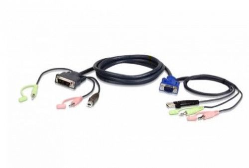 Aten VGA USB to DVI KVM Cable 3m cable para video,