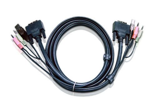 Aten Cable KVM DVI-D single link USB de 3 m