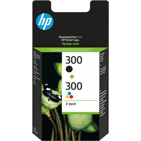 PACK CARTUCHO NEGRO-COLOR HP 300 + 300
