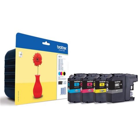 PACK DE CARTUCHOS 4 COLORES (CMYK) BROTHER LC-121V