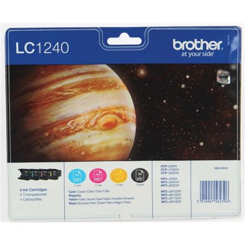 PACK DE CARTUCHOS 4 COLORES (CMYK) BROTHER LC-1240