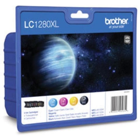 PACK DE CARTUCHOS 4 COLORES (CMYK) BROTHER LC-1280