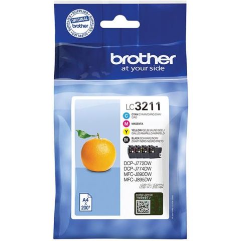 PACK DE CARTUCHOS 4 COLORES (CMYK) BROTHER LC-3211