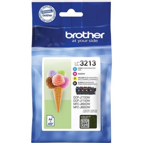 PACK DE CARTUCHOS 4 COLORES (CMYK) BROTHER LC-3213