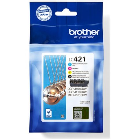 PACK 4 CARTUCHO BROTHER LC-421VAL