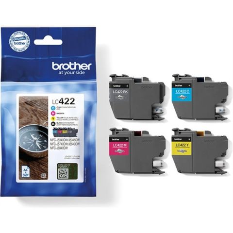 PACK 4 CARTUCHO BROTHER LC-422VAL