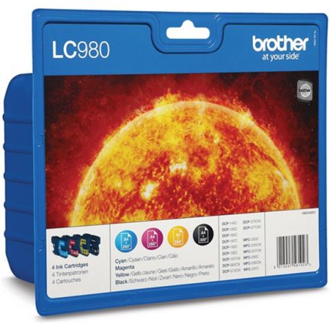 PACK DE CARTUCHOS 4 COLORES (CMYK) BROTHER LC-980V